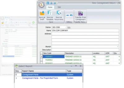 Refined Consignment Module