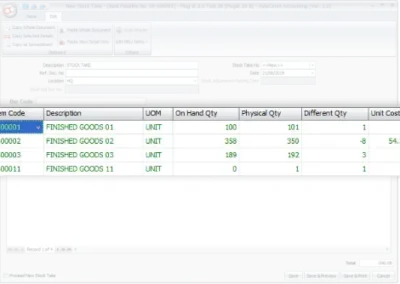 Auto-Generate Stock Adjustments
