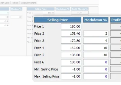 6 Levels Selling Price With Auto-Adjustment