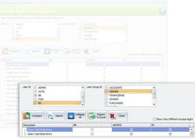 Enhanced User Access Rights Setting