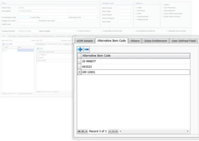 Unlimited Alternative Item Codes